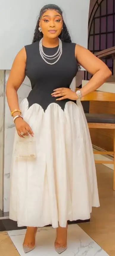 CM.YAYA Summer Elegant Sleeveless Sweet O-Neck Patchwork Long Women Dress Beach Party Evening Sexy Pleated Big Swing Dresses