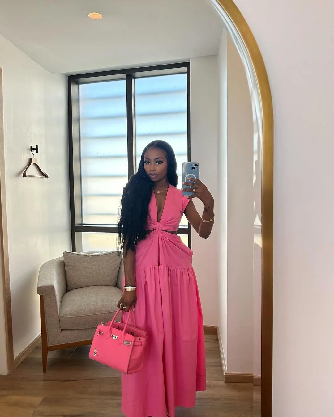 CM.YAYA Women Short Sleeve Tie Up Open Waist Deep V-neck Maxi Long Dress 2025 Summer Sexy Club Party Even Beach Vestidos Dresses