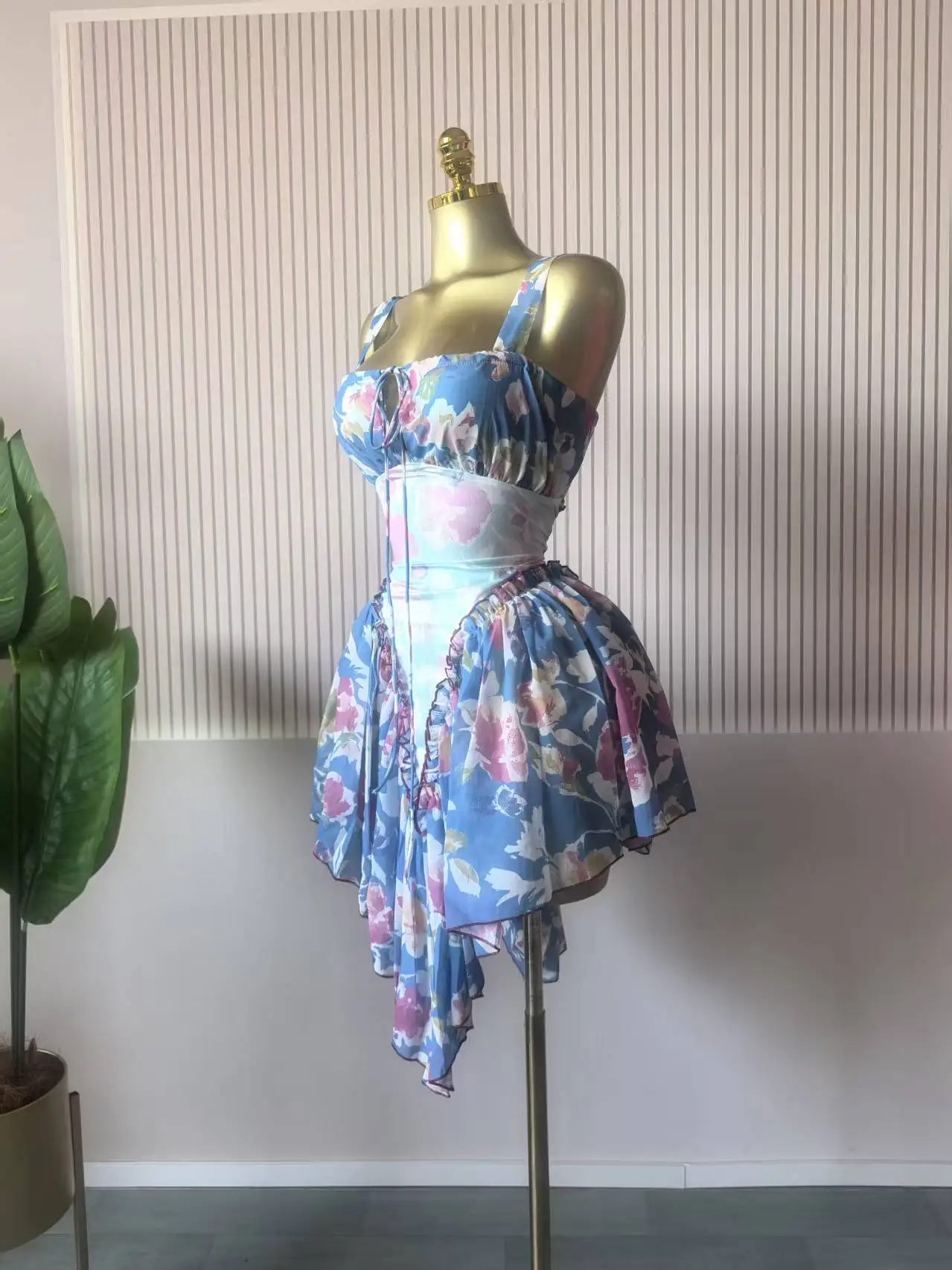 GLCMYAYA Women Patchwork Strap with Scarf A-line Maxi Long Dress 2025 Female Vacation Holiday Party Birthday Dresses Vestidos