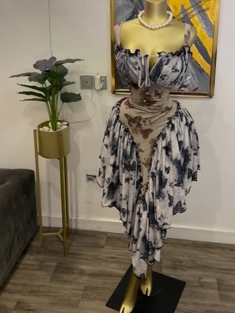 GLCMYAYA Women Patchwork Strap with Scarf A-line Maxi Long Dress 2025 Female Vacation Holiday Party Birthday Dresses Vestidos