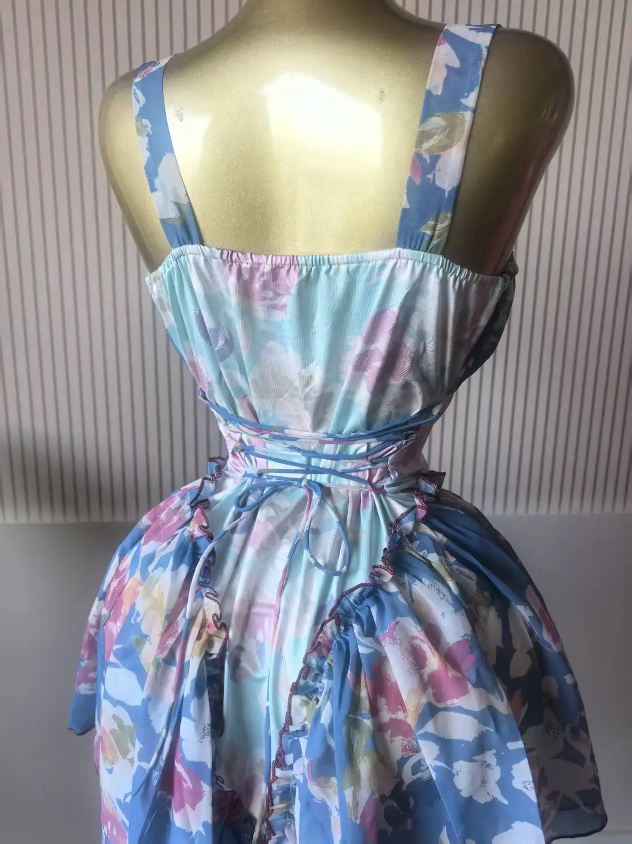 GLCMYAYA Women Patchwork Strap with Scarf A-line Maxi Long Dress 2025 Female Vacation Holiday Party Birthday Dresses Vestidos