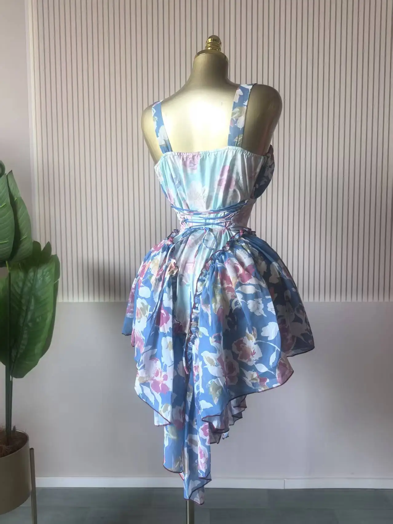 GLCMYAYA Women Patchwork Strap with Scarf A-line Maxi Long Dress 2025 Female Vacation Holiday Party Birthday Dresses Vestidos