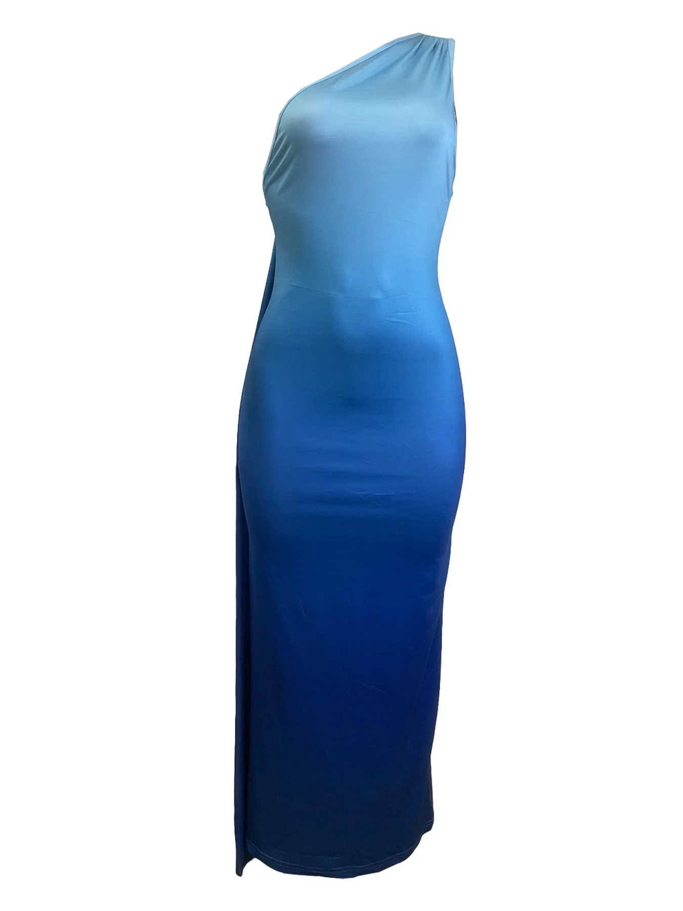CM.YAYA Women Stacked Sleeveless Skew Collar Gradient Maxi Bodycon Long Dress 2025 Spring Evening Sexy Party Dresses Vestidos CM.YAYA Women Stacked Sleeveless Skew Collar Gradient Maxi Bodycon Long Dress 2025 Spring Evening Sexy Party Dresses Vestidos