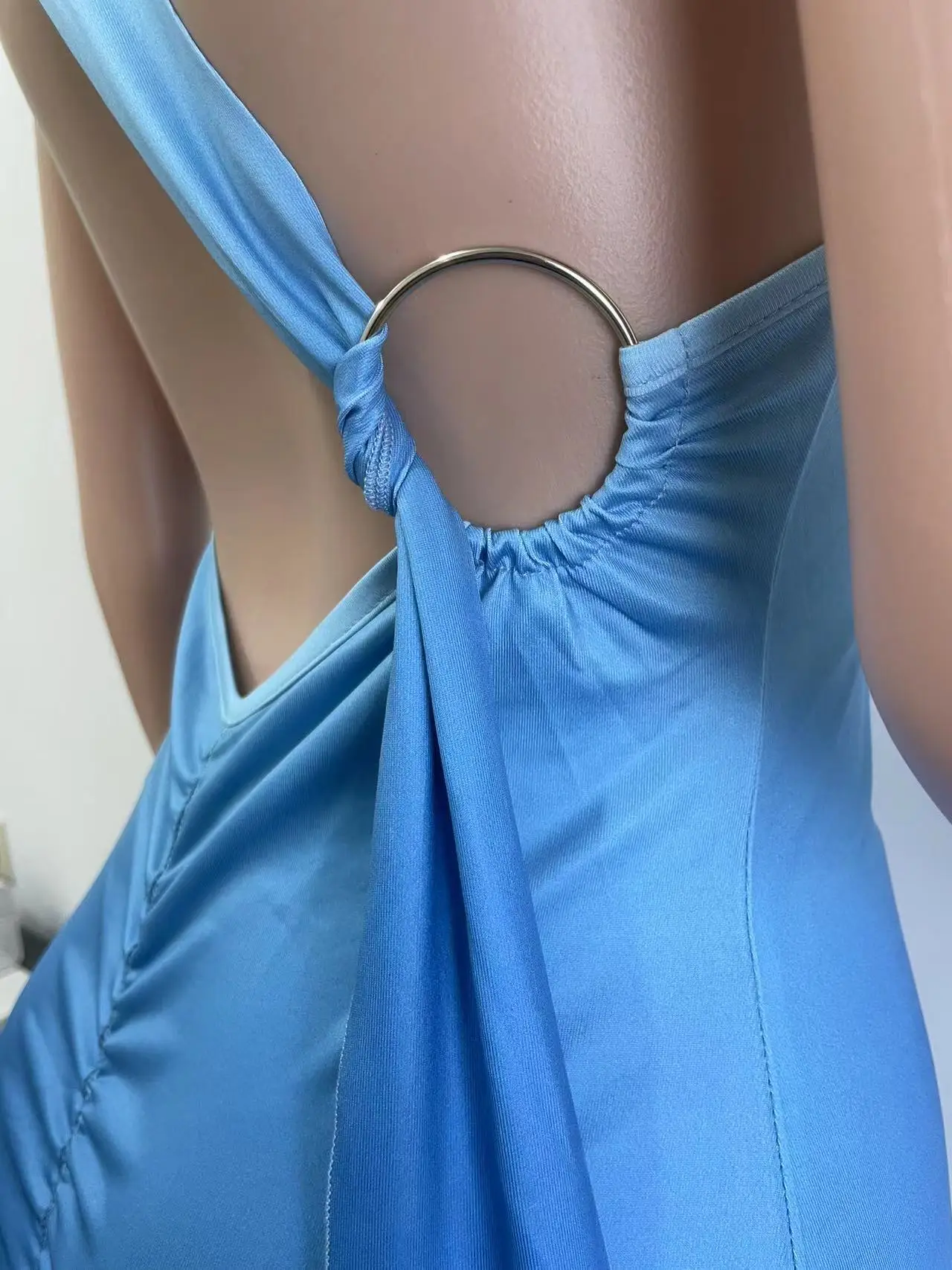 CM.YAYA Women Stacked Sleeveless Skew Collar Gradient Maxi Bodycon Long Dress 2025 Spring Evening Sexy Party Dresses Vestidos CM.YAYA Women Stacked Sleeveless Skew Collar Gradient Maxi Bodycon Long Dress 2025 Spring Evening Sexy Party Dresses Vestidos