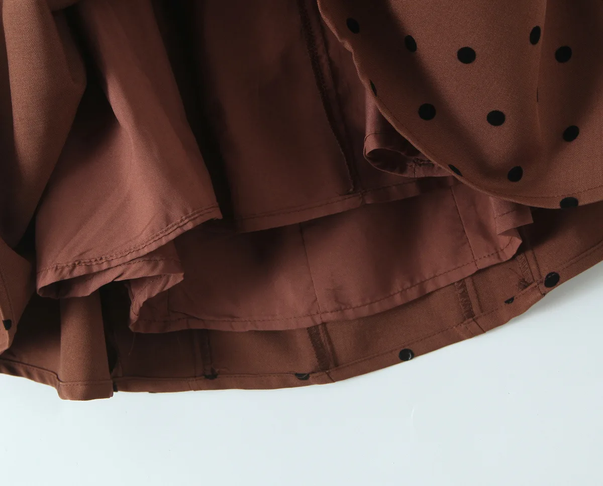 GLCMYAYA Women Dot Printed Halter Neck Backless Pleated Front A-line Mini Dress 2025 Vacation Holiday Elegant Sexy Party Dresses