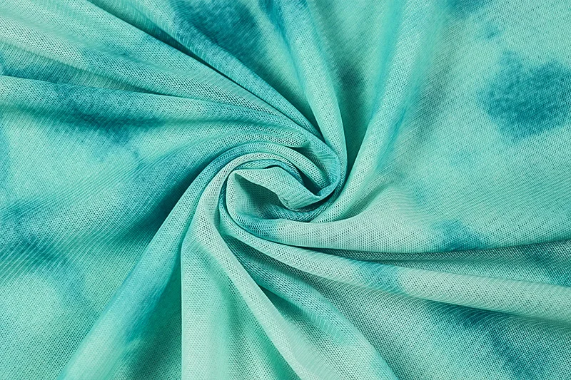 CM.YAYA Women Tie Dye Printed O-neck Bodycon Midi Maxi Long Dress 2025 Summer Holiday Birthday Sexy Club Party Evening Dresses