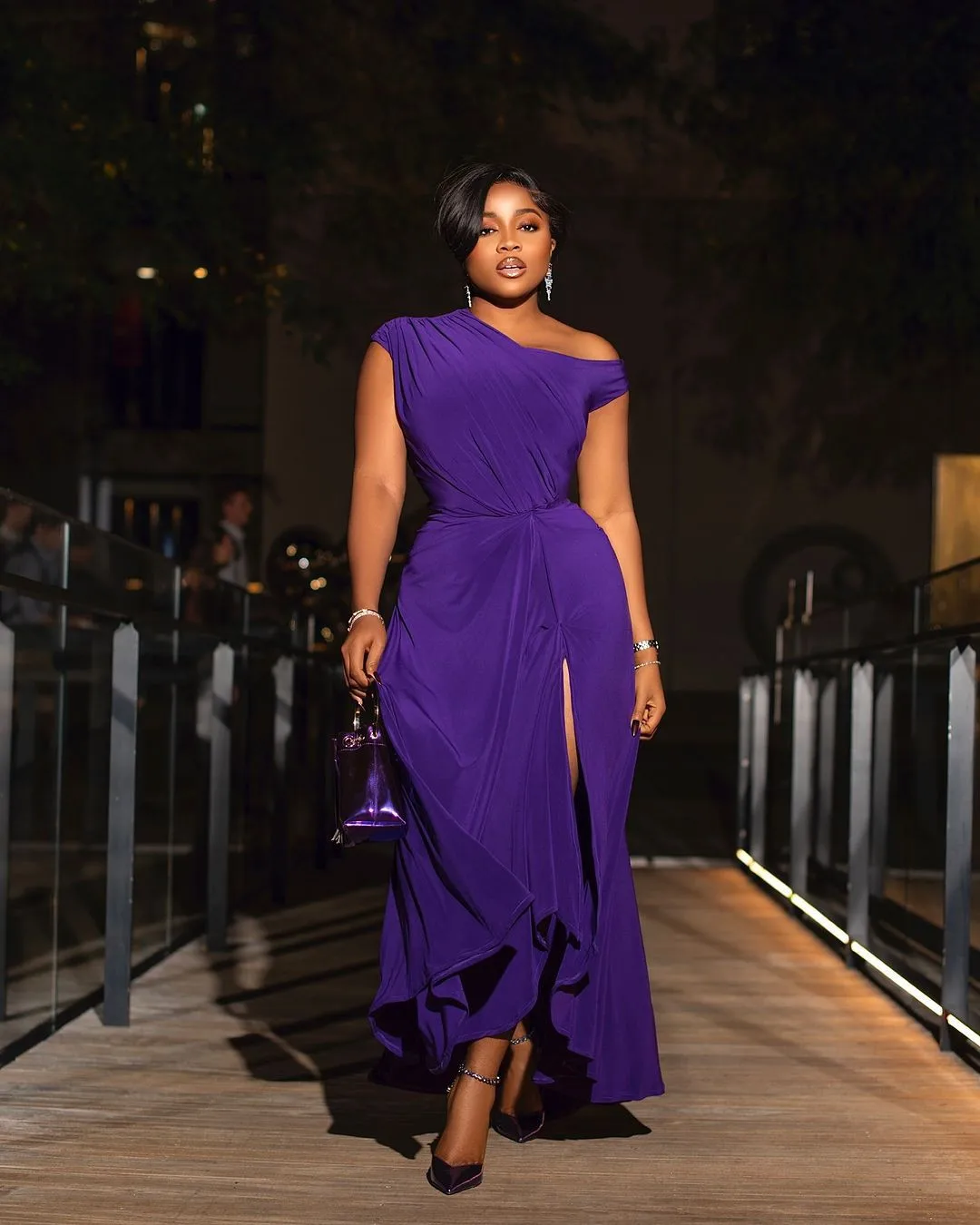 CM.YAYA Fashion Women Ruched Sleeveless High Side Split Maxi Dress Holiday Birthday Sexy Night Club Party Street Long Dresses