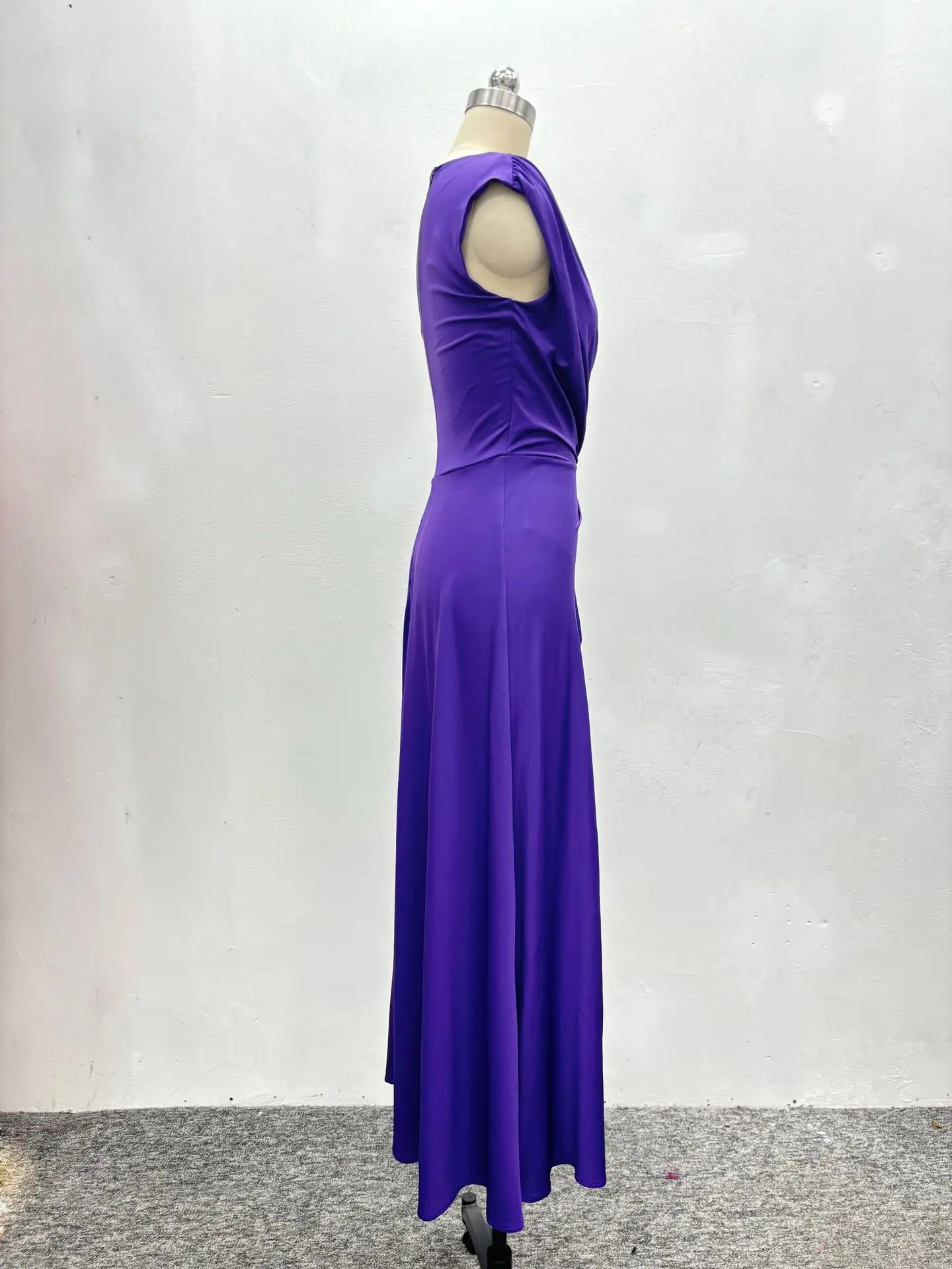 CM.YAYA Fashion Women Ruched Sleeveless High Side Split Maxi Dress Holiday Birthday Sexy Night Club Party Street Long Dresses CM.YAYA Fashion Women Ruched Sleeveless High Side Split Maxi Dress Holiday Birthday Sexy Night Club Party Street Long Dresses