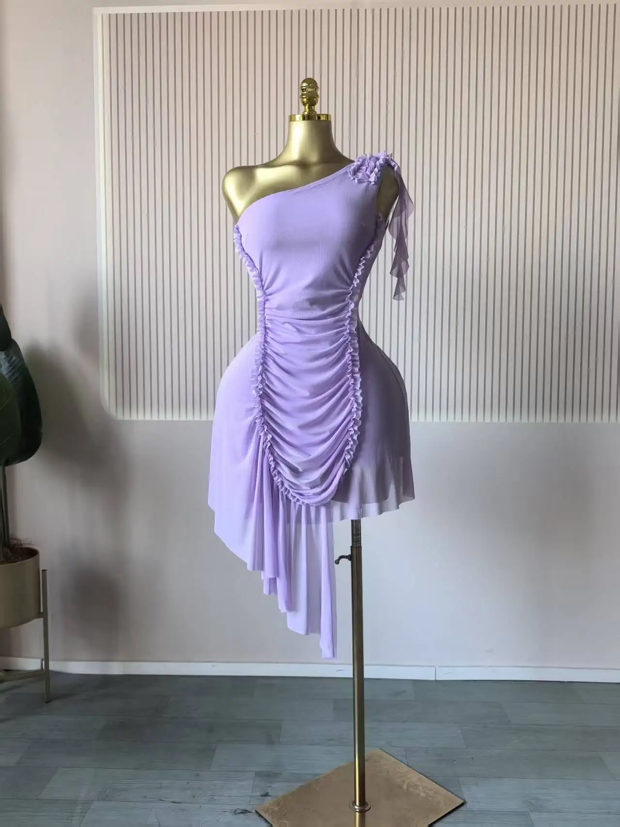 CM.YAYA Women Ruffles Streamer One Shoulder Irregular Midi Mini A-line Dress 2026 Elegant Birthday Party Dresses Trendy Vestidos