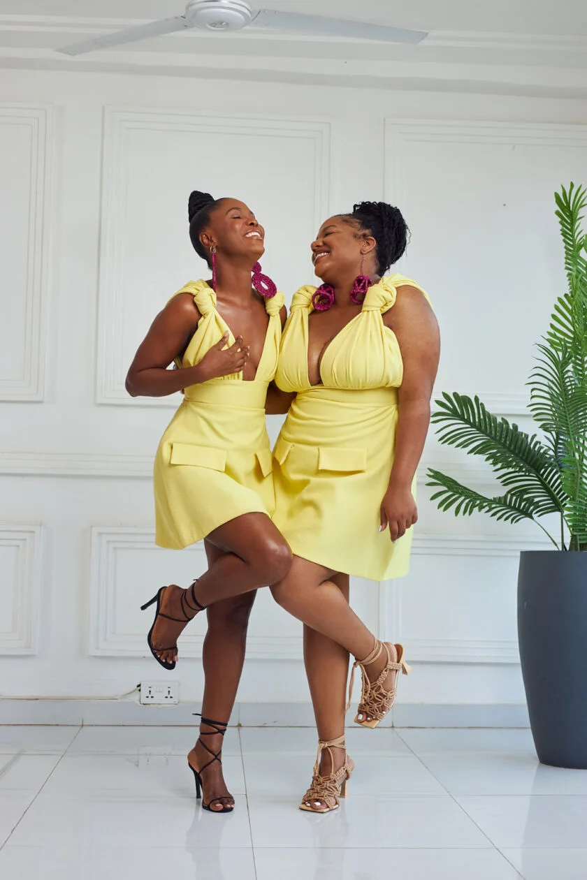 CM.YAYA Summer Women Sleeveless Elegant V-Neck High Waist A-Line Dress Bow Strap Backless Night Club Party Dresses Vestidos