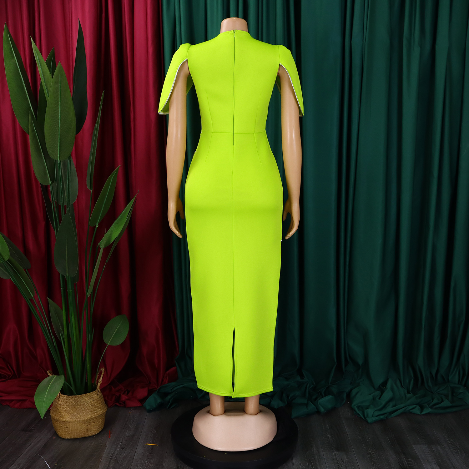 CM.YAYA Women Petal Full Sleeve O-neck Bodycon Midi Long Dress 2025 Spring OL Evening Party Night Club Africa Dresses Vestidos CM.YAYA Women Petal Full Sleeve O-neck Bodycon Midi Long Dress 2025 Spring OL Evening Party Night Club Africa Dresses Vestidos