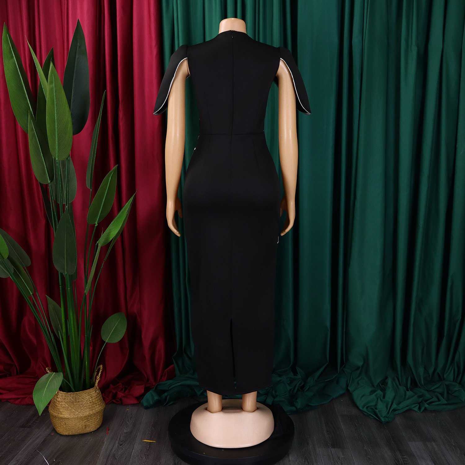 CM.YAYA Women Petal Full Sleeve O-neck Bodycon Midi Long Dress 2025 Spring OL Evening Party Night Club Africa Dresses Vestidos CM.YAYA Women Petal Full Sleeve O-neck Bodycon Midi Long Dress 2025 Spring OL Evening Party Night Club Africa Dresses Vestidos