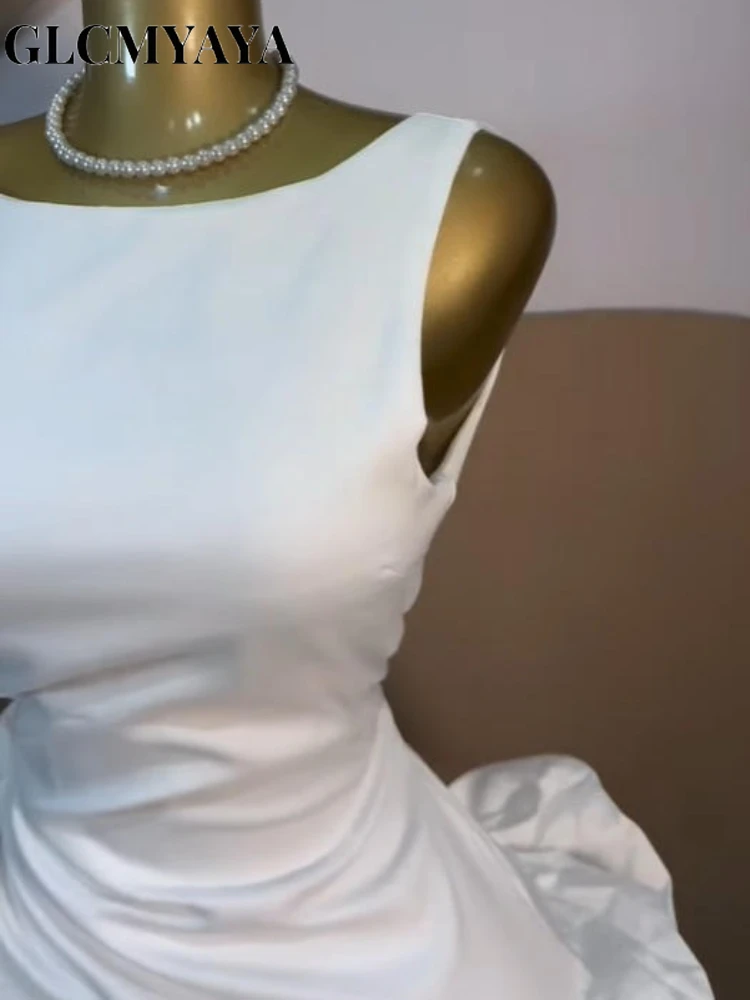 CM.YAYA Women Round Collar Tierred Ruffles Smock Mini A-line Dress 2026 Elegant Evening Birthday Party Dresses Trendy Vestidos CM.YAYA Women Round Collar Tierred Ruffles Smock Mini A-line Dress 2026 Elegant Evening Birthday Party Dresses Trendy Vestidos