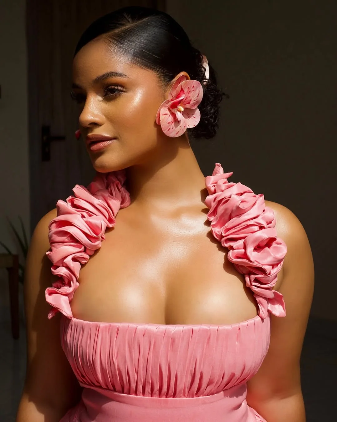 CM.YAYA Women Sleeveless Ruffles Strap Big Swing Ball Gown Dress 2025 Beach Holiday Evening Night Party Vestidos Sexy Dresses