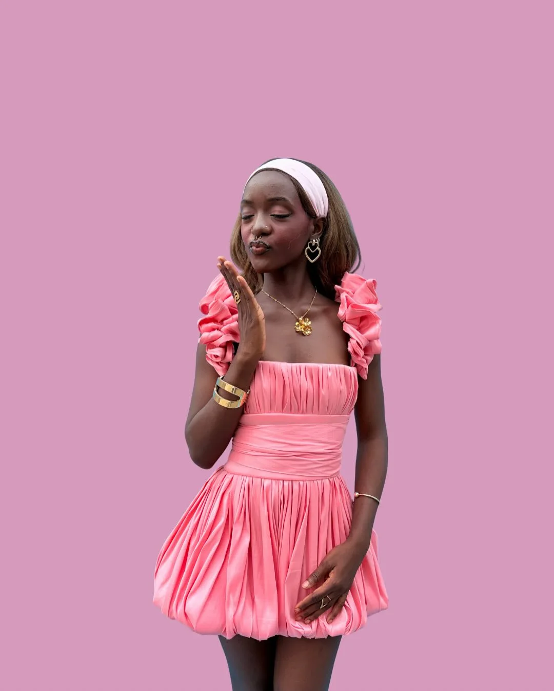 CM.YAYA Women Sleeveless Ruffles Strap Big Swing Ball Gown Dress 2025 Beach Holiday Evening Night Party Vestidos Sexy Dresses