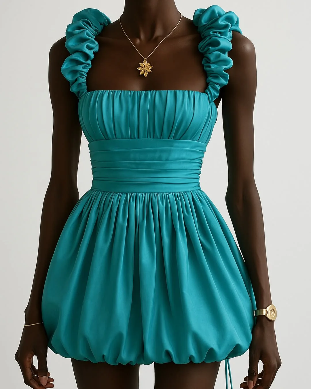 CM.YAYA Women Sleeveless Ruffles Strap Big Swing Ball Gown Dress 2025 Beach Holiday Evening Night Party Vestidos Sexy Dresses