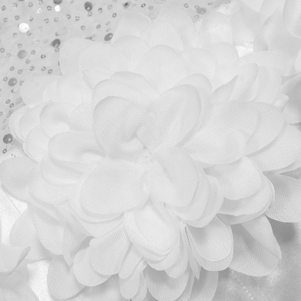 CM.YAYA INS Women Strapless Mesh Stain High Waist 3D Flower Sleeveless Dress 2024 Birthday Maxi Long Party Evening Split Dresses