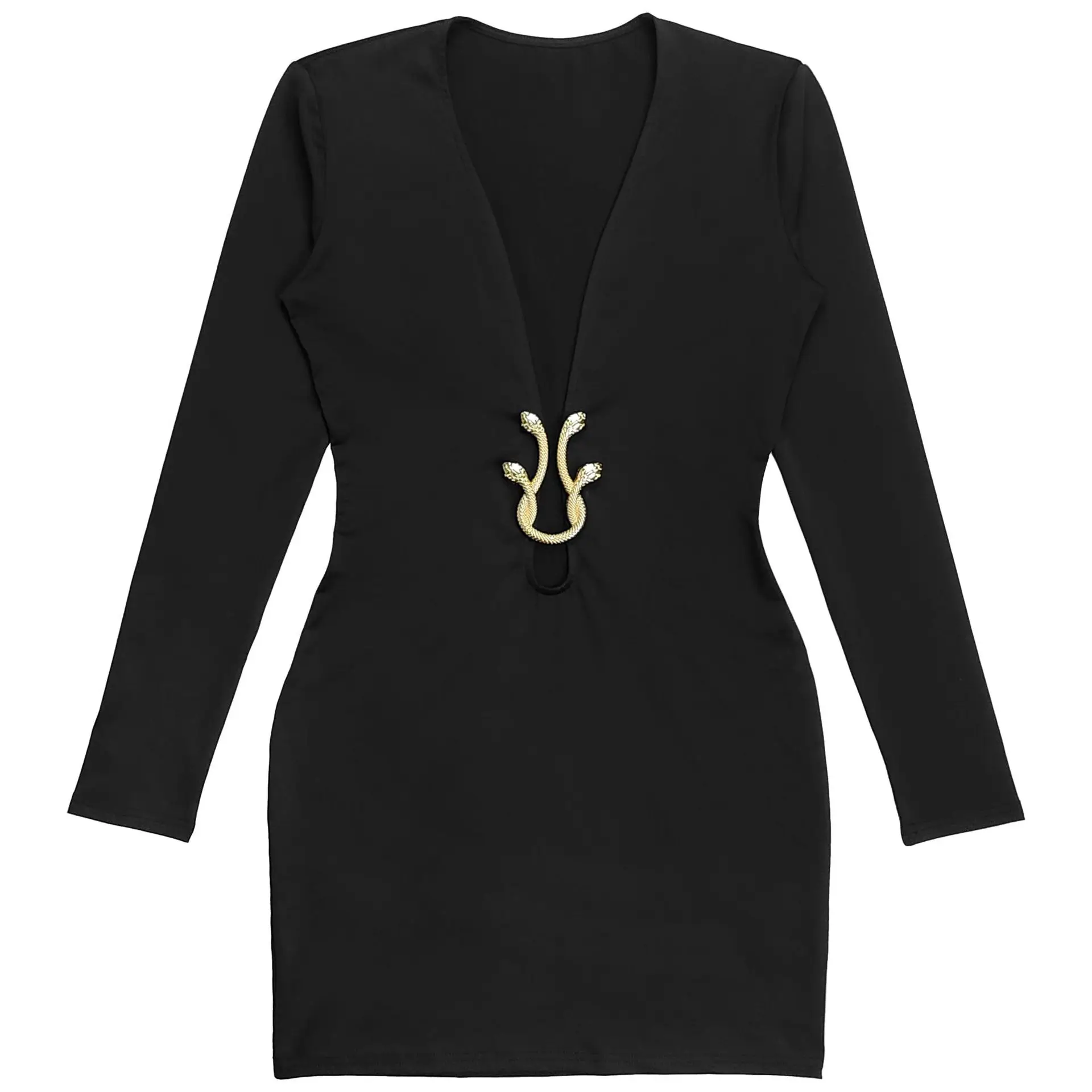 CM.YAYA Women V-Neck Long Sleeve Ruched Stacked Mini Dress 2026 Spring Beach Vacation Party Birthday Street Sexy Dresses