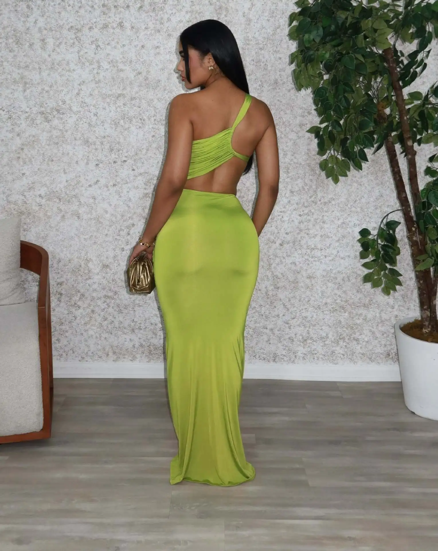 CM.YAYA Women Sleeveless Hollow Out Strap Ruched Maxi Long Dress 2025 Summer Street Sexy Party Birthday Evening Dresses Vestidos