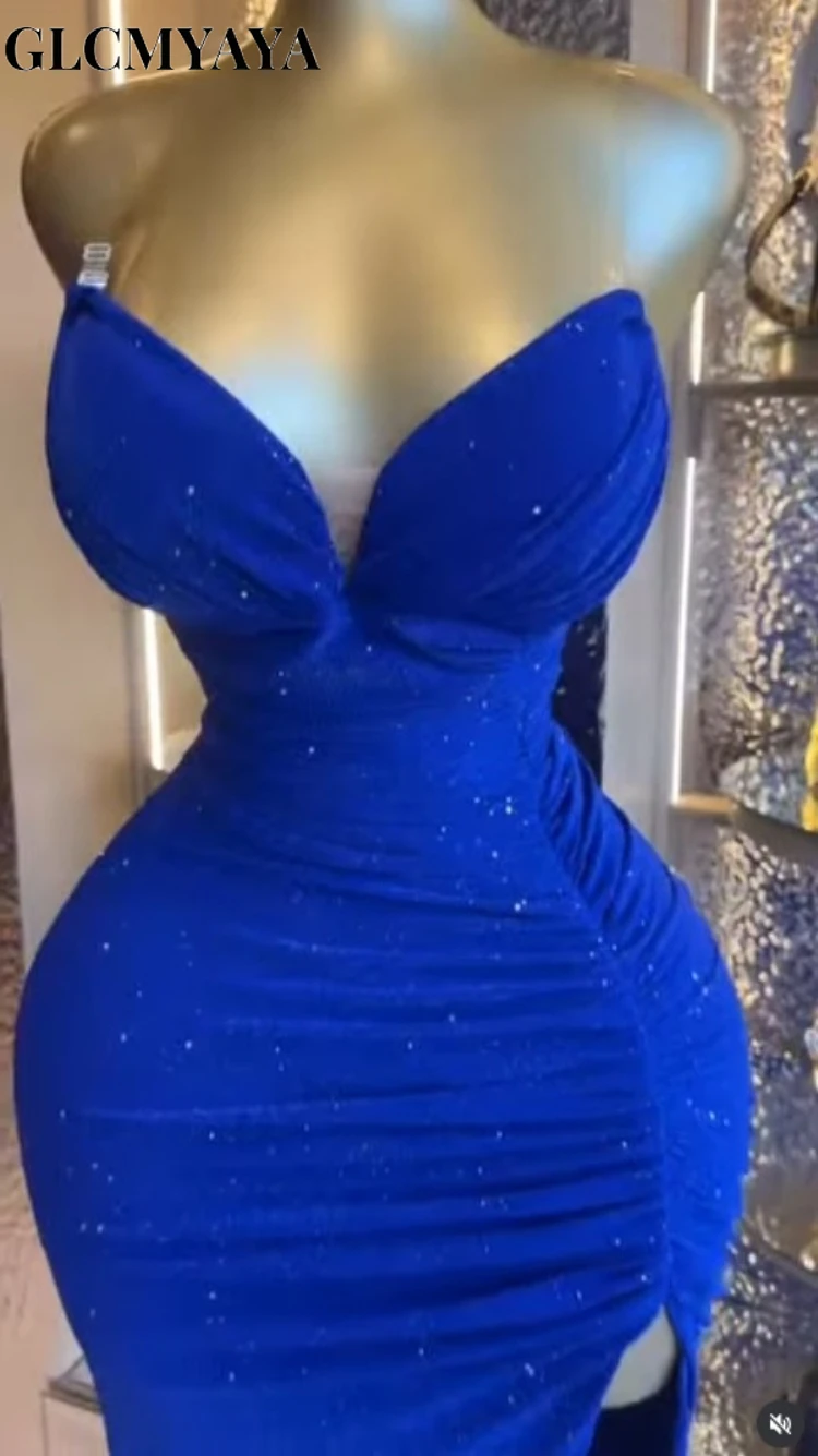 CM.YAYA Women Sequined Stacked Strap Side Split Bodycon Midi Maxi V-neck Dress 2026 Spring Summer Holiday Sexy Party Dresses CM.YAYA Women Sequined Stacked Strap Side Split Bodycon Midi Maxi V-neck Dress 2026 Spring Summer Holiday Sexy Party Dresses