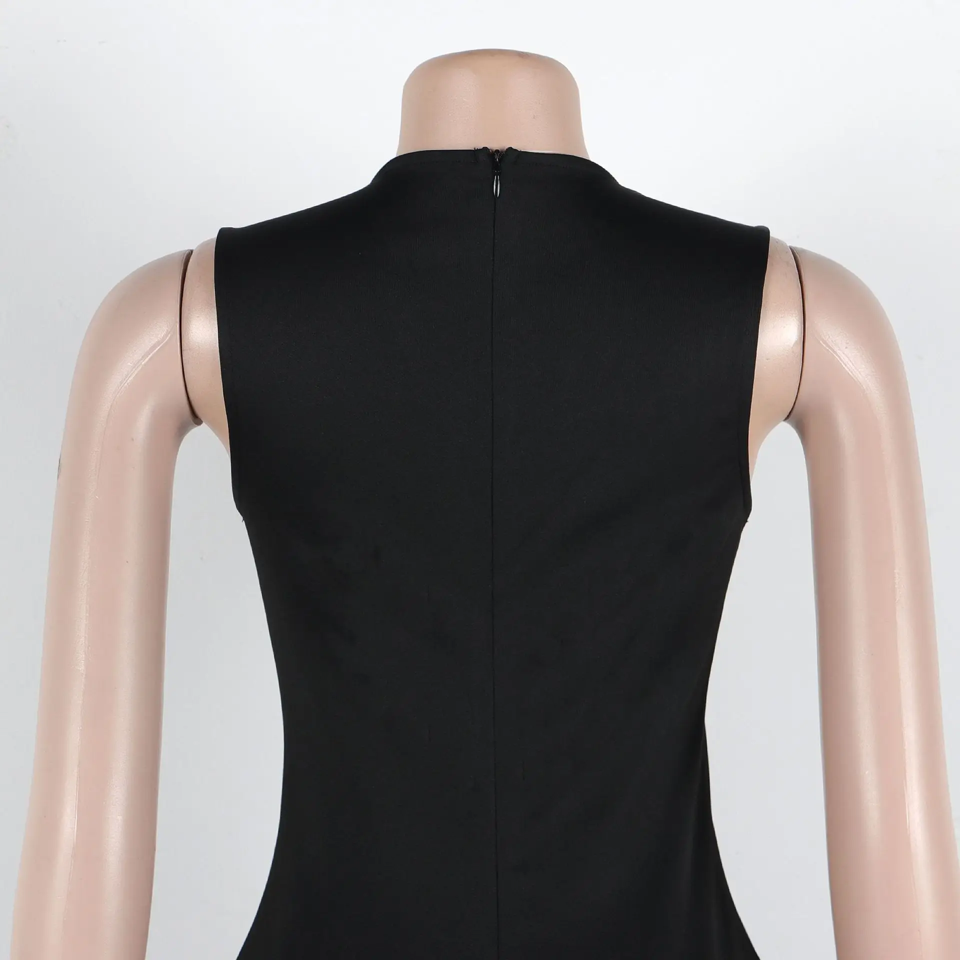 CM.YAYA 2025 Spring Diamonds Hot Rhinestones Cross V-neck Women Sleeveless Long Dress Birthday Party Evening Prom Maxi Dresses