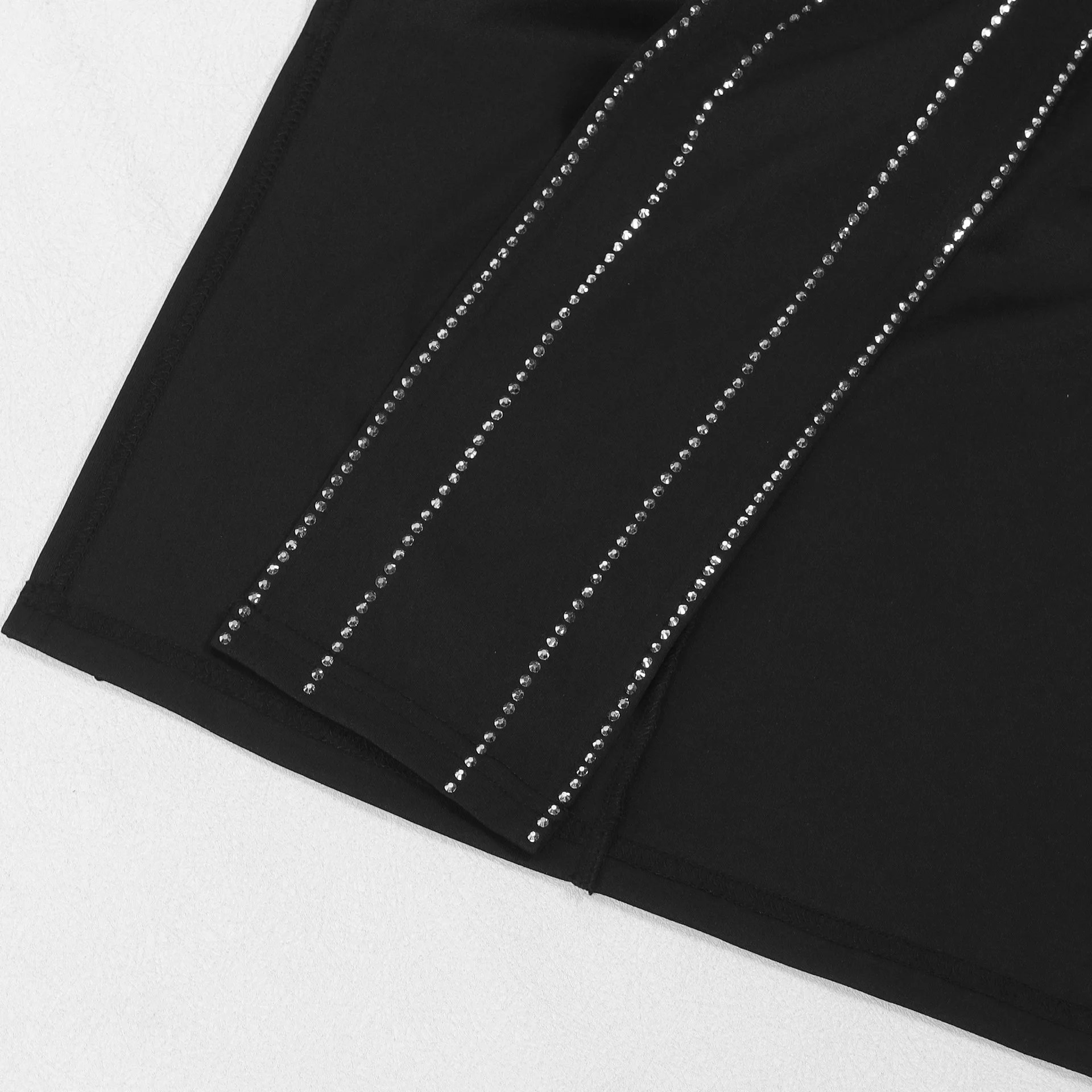 CM.YAYA 2025 Spring Diamonds Hot Rhinestones Cross V-neck Women Sleeveless Long Dress Birthday Party Evening Prom Maxi Dresses