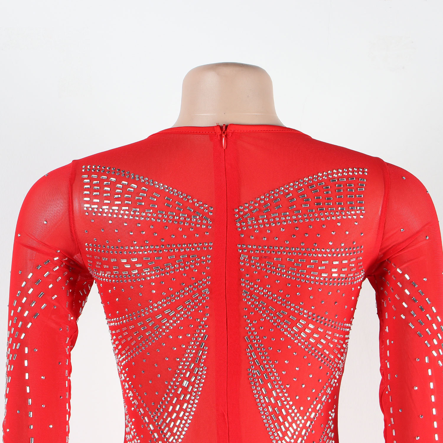 CM.YAYA Women Mesh Patchwork Diamonds Hot Rhinestones Bodycon Midi Mermaid Maxi Dress 2023 Evening Sexy Party Dresses Vestidos