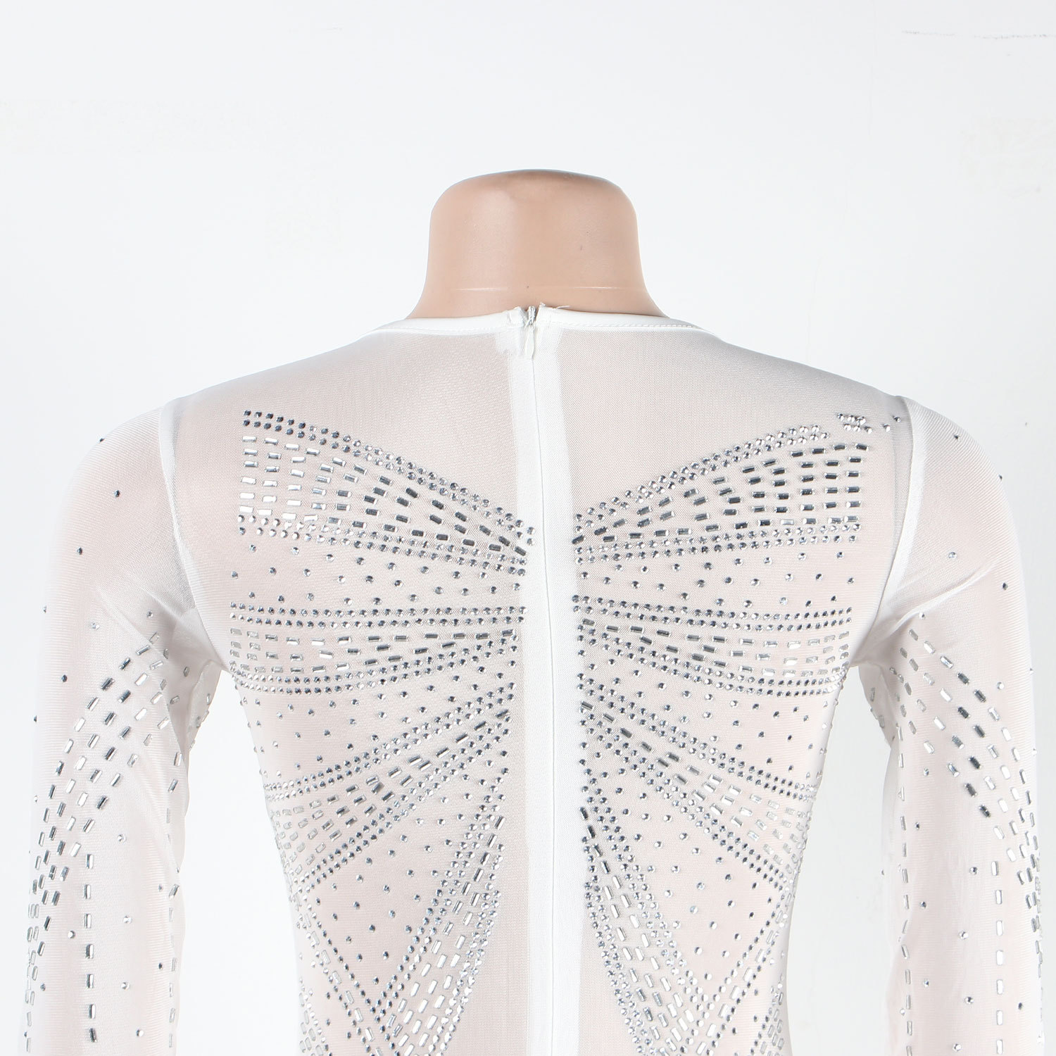 CM.YAYA Women Mesh Patchwork Diamonds Hot Rhinestones Bodycon Midi Mermaid Maxi Dress 2023 Evening Sexy Party Dresses Vestidos