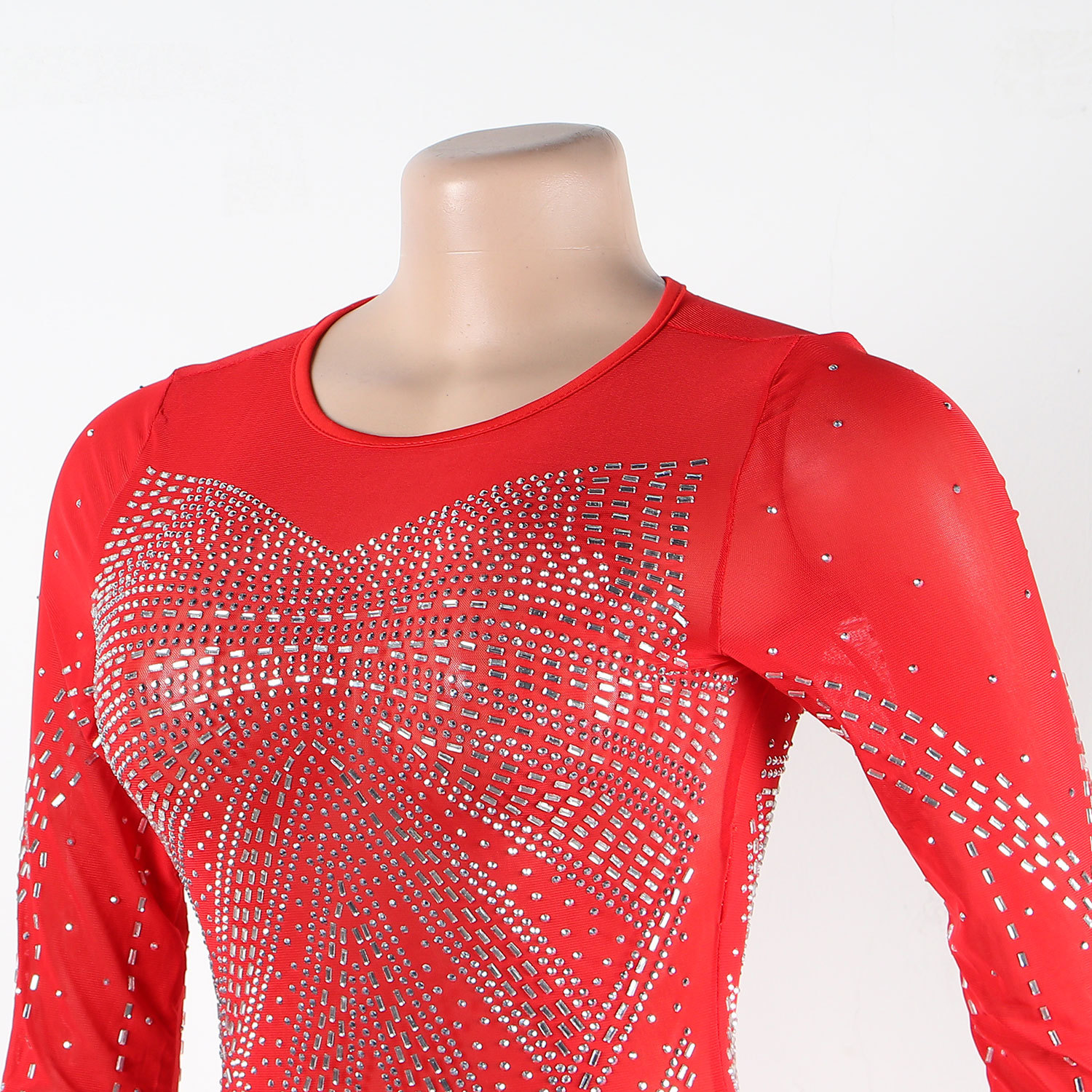 CM.YAYA Women Mesh Patchwork Diamonds Hot Rhinestones Bodycon Midi Mermaid Maxi Dress 2023 Evening Sexy Party Dresses Vestidos