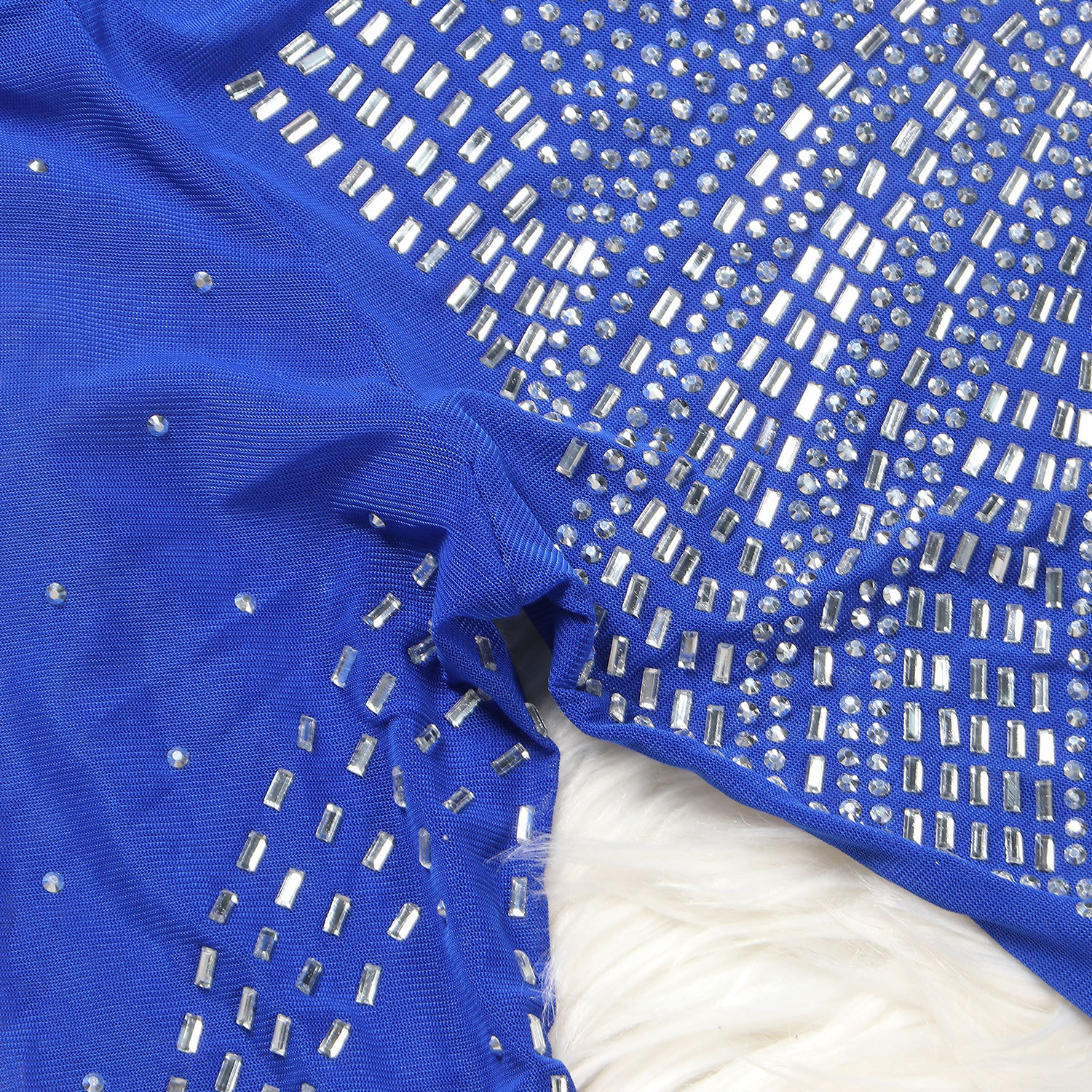 CM.YAYA Women Mesh Patchwork Diamonds Hot Rhinestones Bodycon Midi Mermaid Maxi Dress 2023 Evening Sexy Party Dresses Vestidos