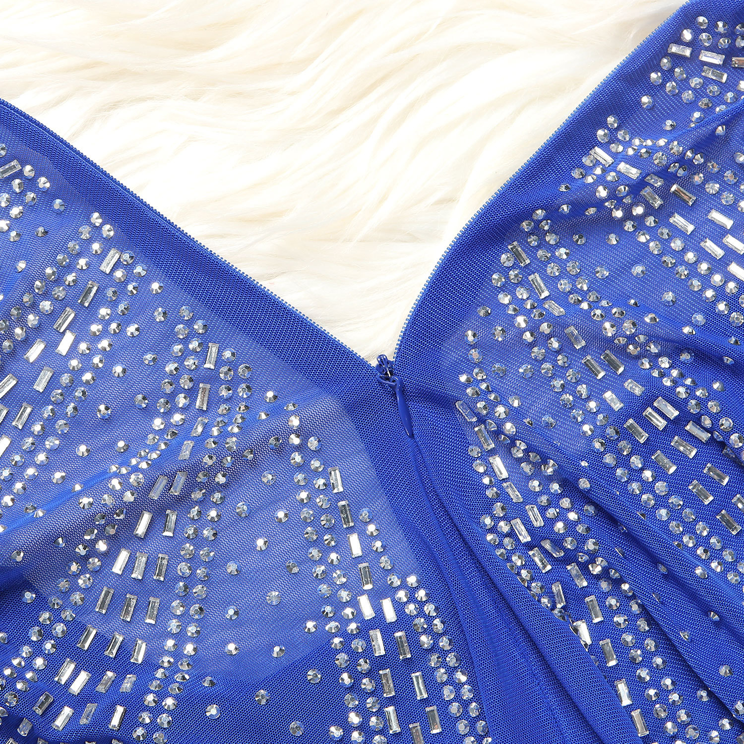 CM.YAYA Women Mesh Patchwork Diamonds Hot Rhinestones Bodycon Midi Mermaid Maxi Dress 2023 Evening Sexy Party Dresses Vestidos