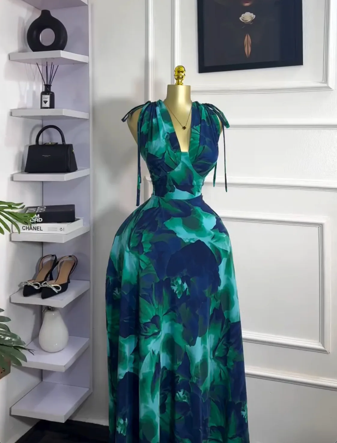 CM.YAYA Women Tie Dye Printed Sleeveless Big Swing Maxi Long Dress 2025 Summer Holiday Birthday Sexy Club Party Evening Dresses