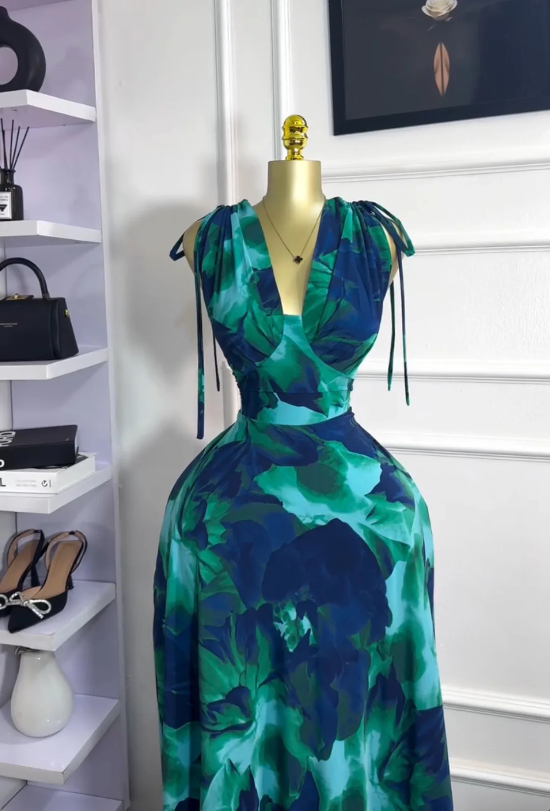 CM.YAYA Women Tie Dye Printed Sleeveless Big Swing Maxi Long Dress 2025 Summer Holiday Birthday Sexy Club Party Evening Dresses