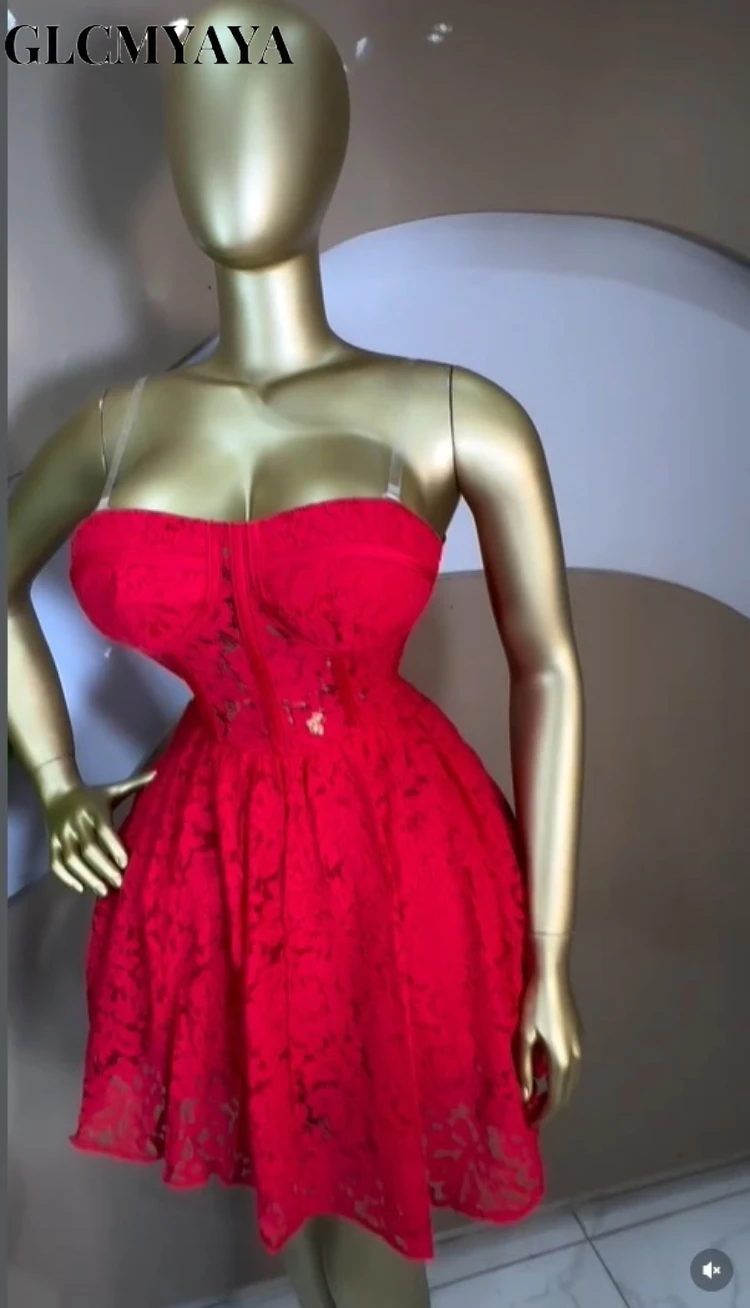 CM.YAYA Women’s Sleeveless Strap Lace Big Swing A-line Midi Mini Formal Dress 2026 Education Party Cocktail Night Out Dresses CM.YAYA Women's Sleeveless Strap Lace Big Swing A-line Midi Mini Formal Dress 2026 Education Party Cocktail Night Out Dresses