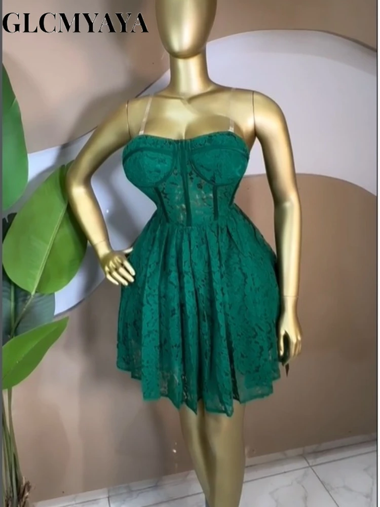 CM.YAYA Women’s Sleeveless Strap Lace Big Swing A-line Midi Mini Formal Dress 2026 Education Party Cocktail Night Out Dresses CM.YAYA Women's Sleeveless Strap Lace Big Swing A-line Midi Mini Formal Dress 2026 Education Party Cocktail Night Out Dresses