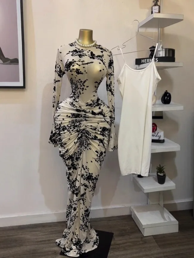 CM.YAYA Women Floral Print See Though Bodycon Floor Length Long Dress 2026 Spring Birthday Vacation Street Maxi Dresses Vestidos CM.YAYA Women Floral Print See Though Bodycon Floor Length Long Dress 2026 Spring Birthday Vacation Street Maxi Dresses Vestidos