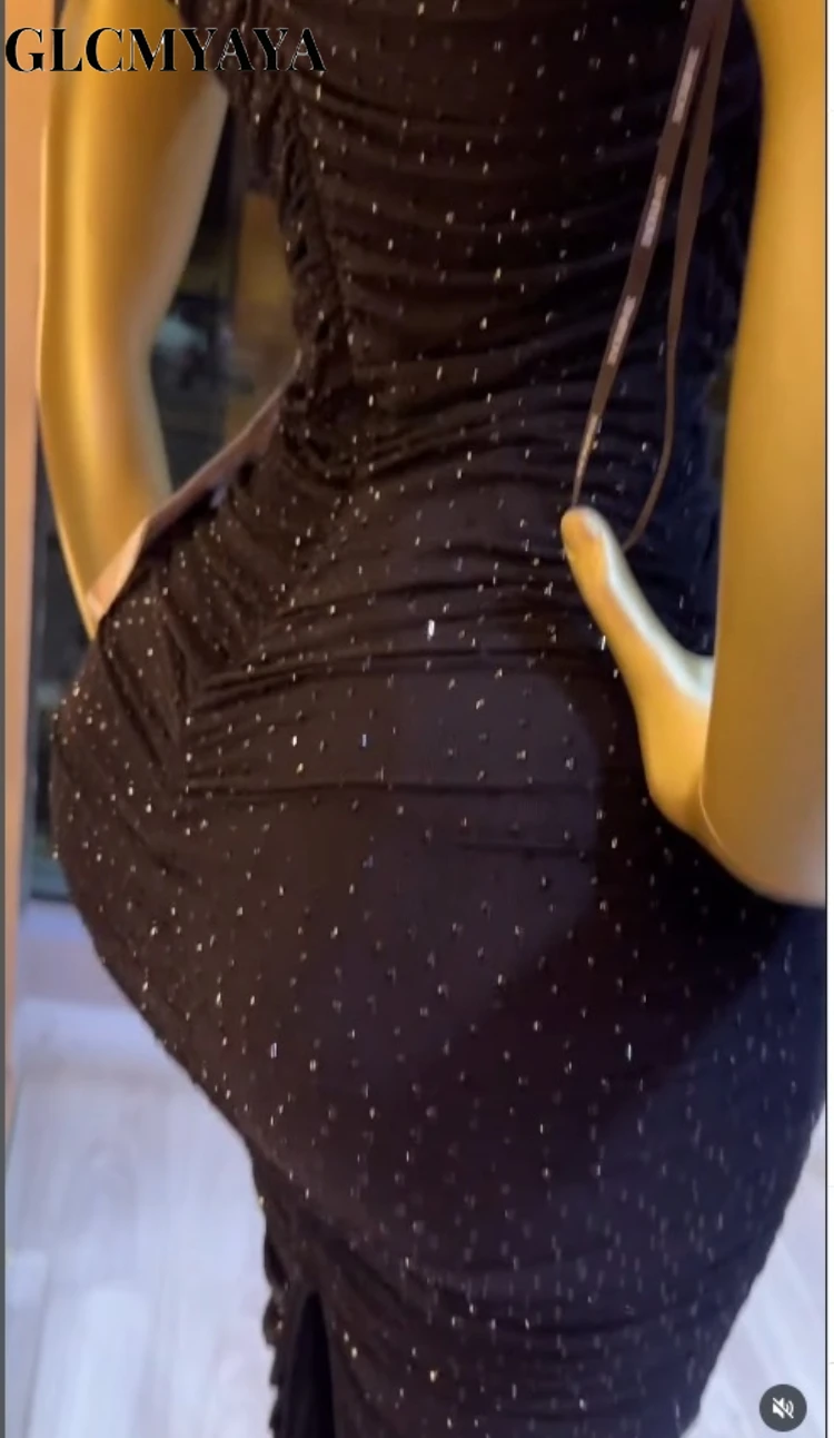 CM.YAYA Women Diamonds Hot Rhinestones Sleeveless Stand Collar Stacked Midi Bodycon Maxi 2026 Holiday Party Trendy Long Dresses CM.YAYA Women Diamonds Hot Rhinestones Sleeveless Stand Collar Stacked Midi Bodycon Maxi 2026 Holiday Party Trendy Long Dresses