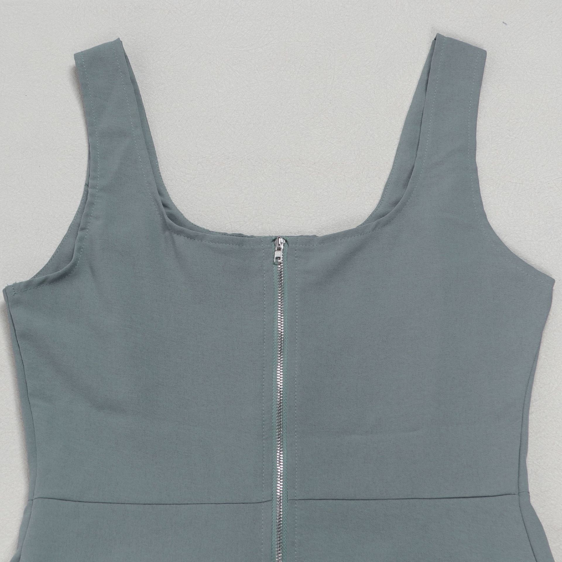 CM.YAYA 2025 Summer O-neck Mult Pockets Cargo Midi Long Dress Women Sleeveless Casual Bodycon Night Club Party Dresses Vestidos