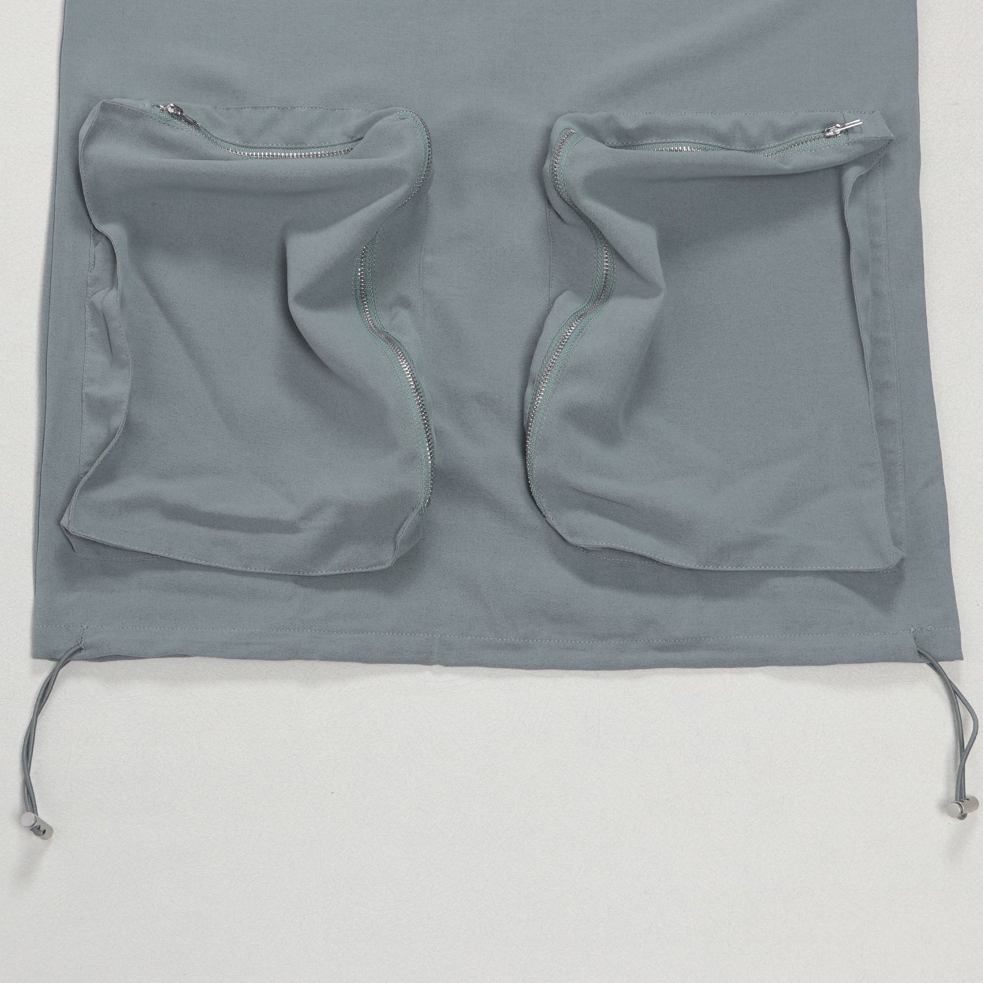 CM.YAYA 2025 Summer O-neck Mult Pockets Cargo Midi Long Dress Women Sleeveless Casual Bodycon Night Club Party Dresses Vestidos