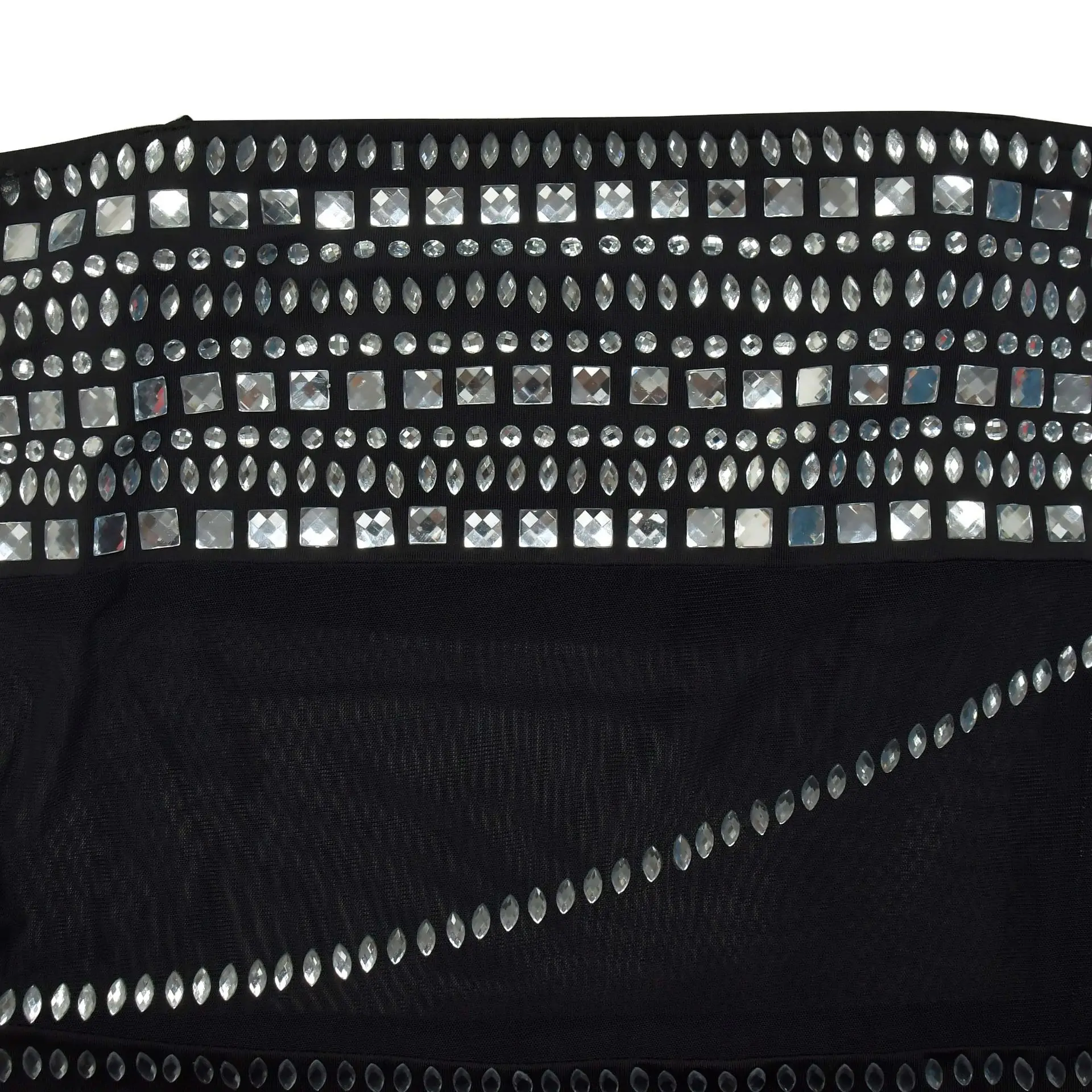 CM.YAYA Women Mesh See Though Diamonds Hot Rhinestones Strap Bodycon Midi Maxi Dress 2024 Evening Party Club Party Long Dresses