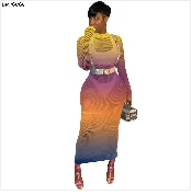 2019 Autumn Summer Women Fashion Leopard Print Bodycon Long Maxi Dress Sexy Club Party Dresses Vestidos  GLLD8600