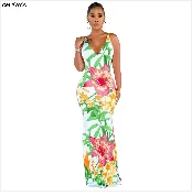 2019 Autumn Summer Women Fashion Leopard Print Bodycon Long Maxi Dress Sexy Club Party Dresses Vestidos  GLLD8600
