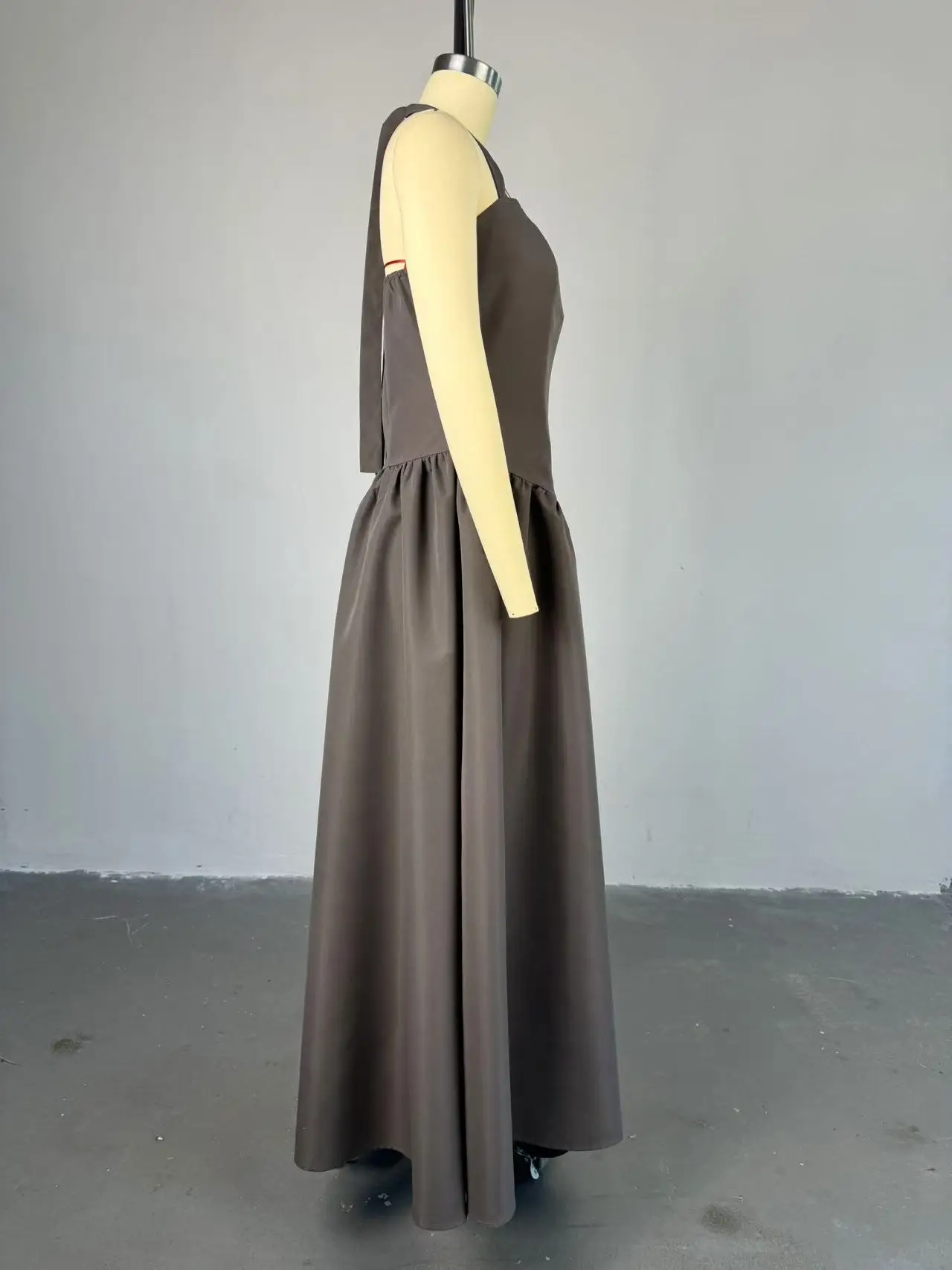 CM.YAYA 2024 Summer Sleeveless Sweet Strapless Slim Halter Floor-Length Long Women Dress Beach Party Evening Sexy Maxi Dresses