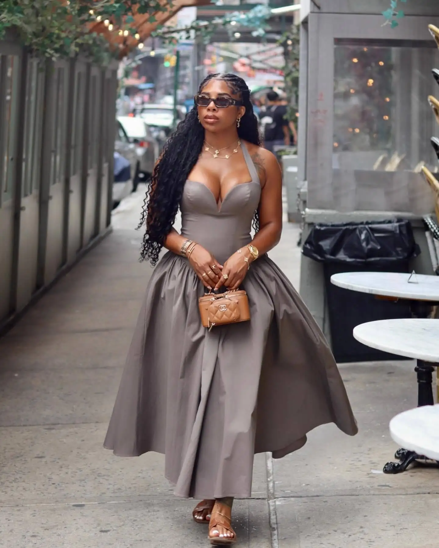 CM.YAYA 2024 Summer Sleeveless Sweet Strapless Slim Halter Floor-Length Long Women Dress Beach Party Evening Sexy Maxi Dresses