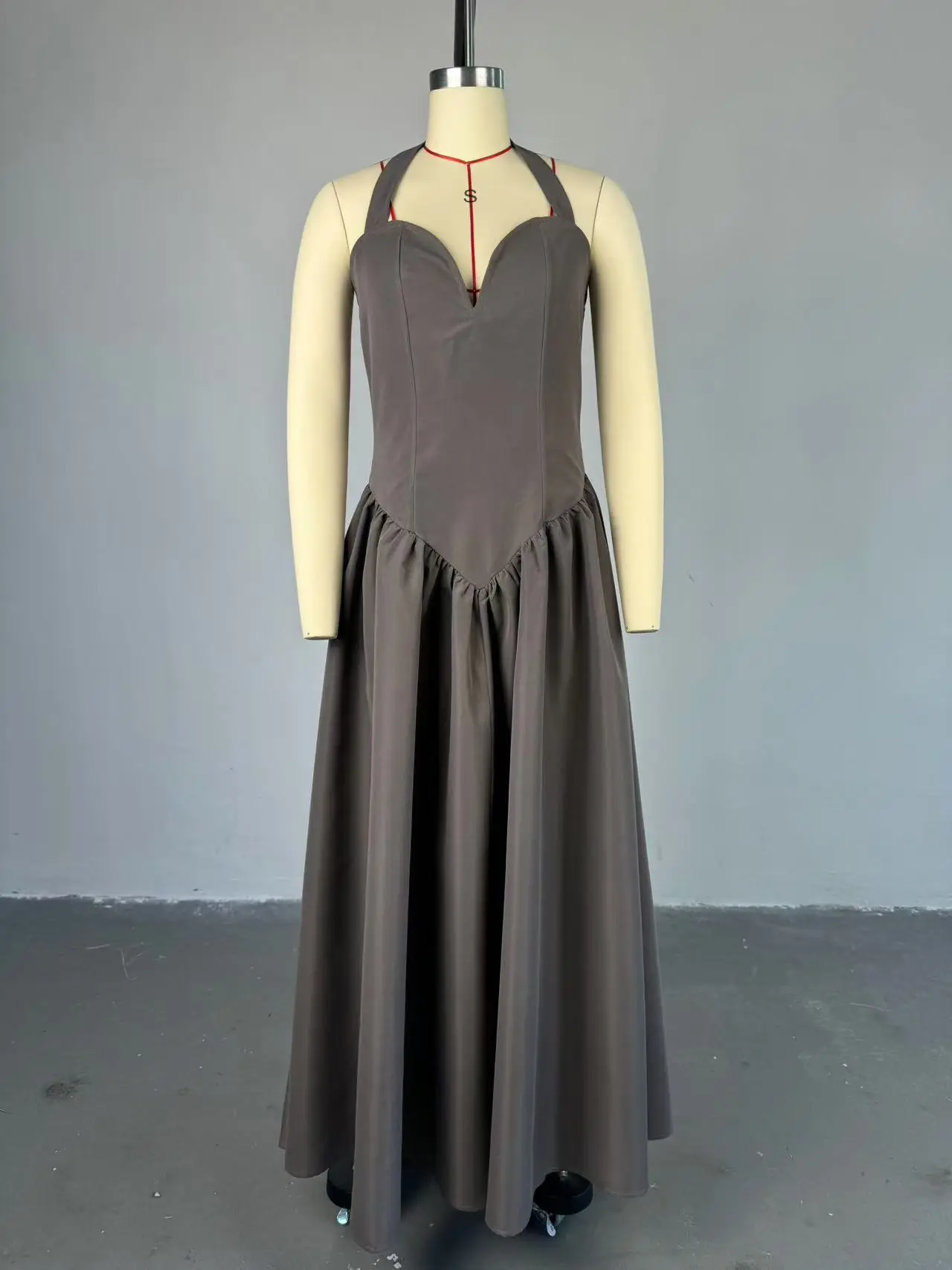 CM.YAYA 2024 Summer Sleeveless Sweet Strapless Slim Halter Floor-Length Long Women Dress Beach Party Evening Sexy Maxi Dresses