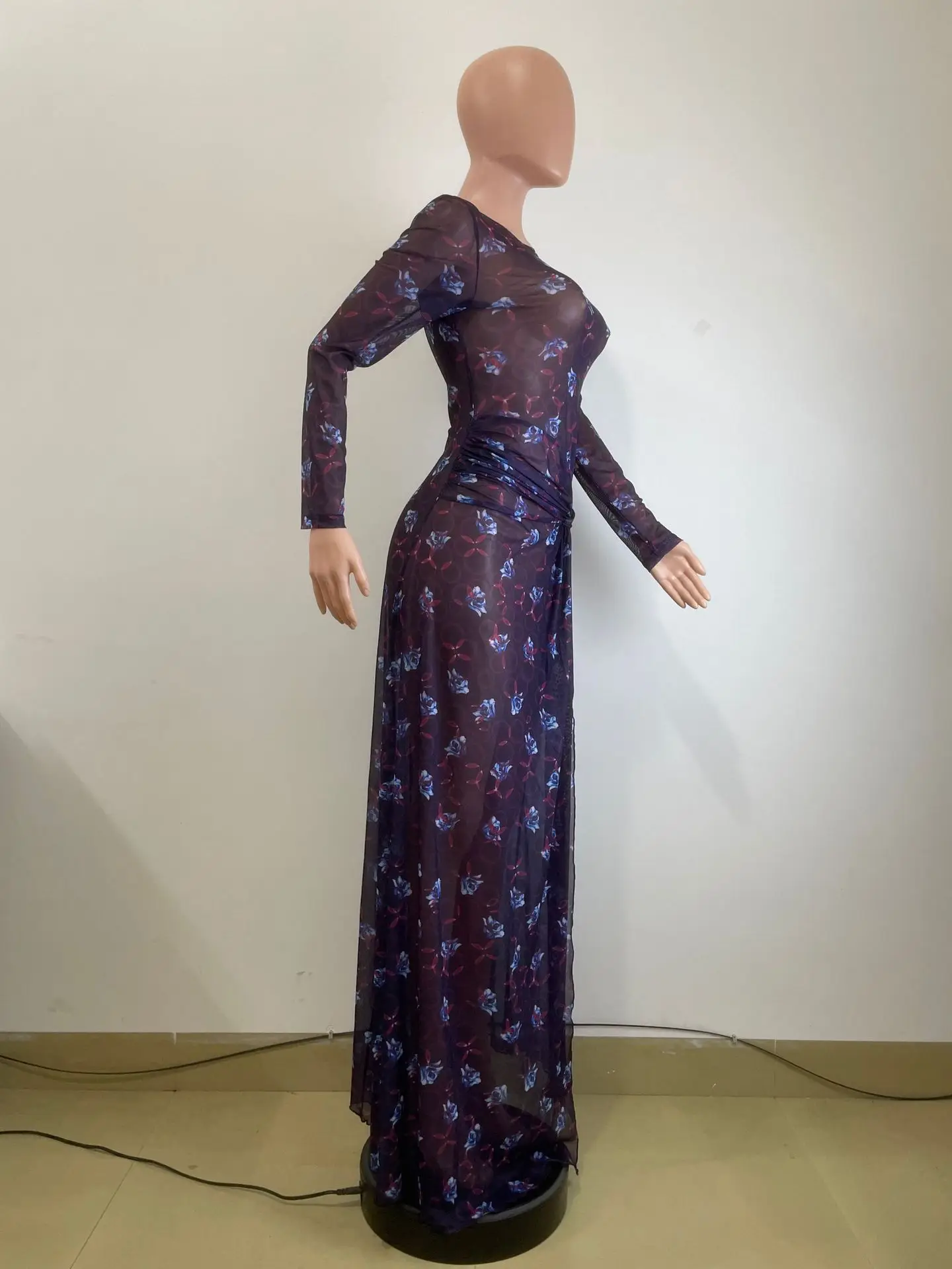 GLCMYAYA Women O-Neck Long Sleeve Print Split Maxi Long Dress 2025 Fall Autumn Evening Party Vacation Birthday Dresses Vestidos GLCMYAYA Women O-Neck Long Sleeve Print Split Maxi Long Dress 2025 Fall Autumn Evening Party Vacation Birthday Dresses Vestidos