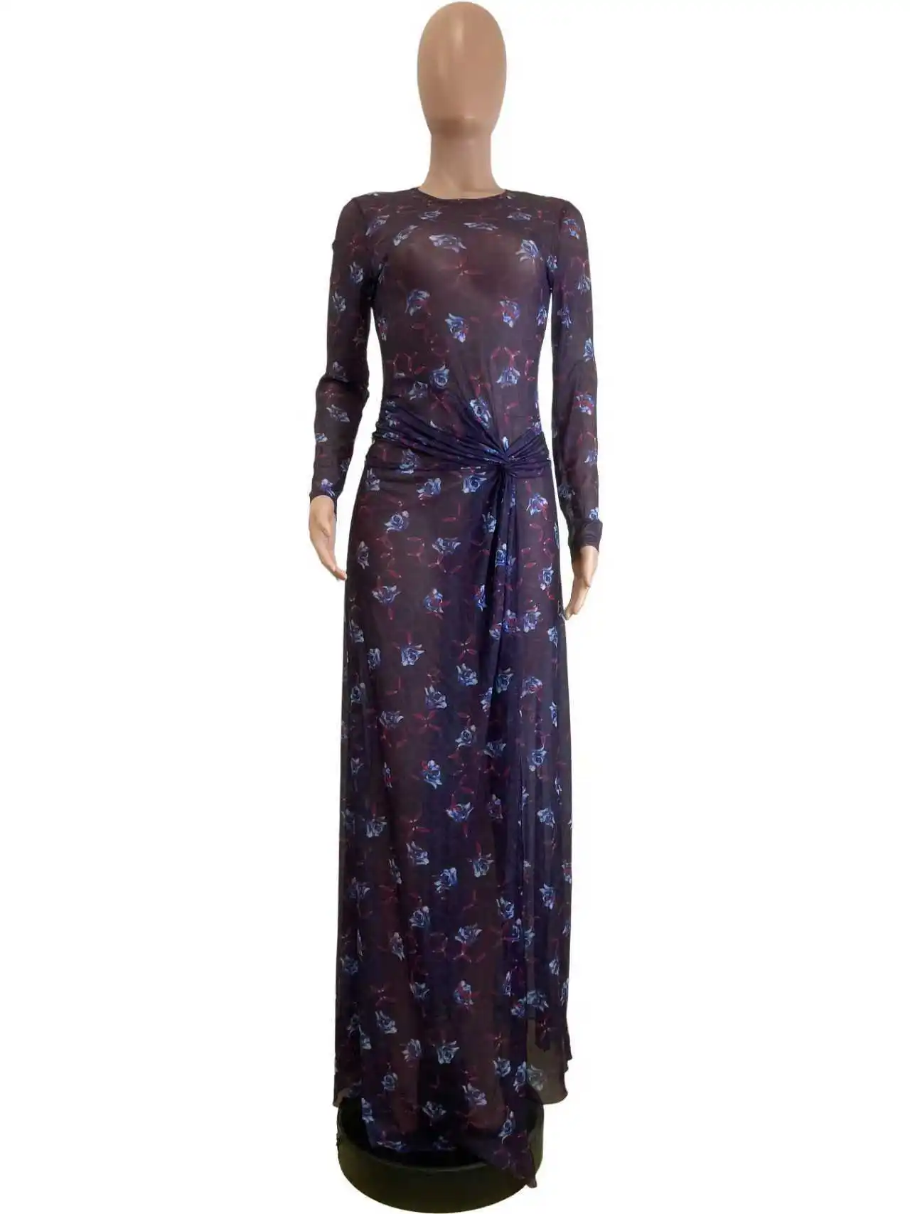 GLCMYAYA Women O-Neck Long Sleeve Print Split Maxi Long Dress 2025 Fall Autumn Evening Party Vacation Birthday Dresses Vestidos GLCMYAYA Women O-Neck Long Sleeve Print Split Maxi Long Dress 2025 Fall Autumn Evening Party Vacation Birthday Dresses Vestidos