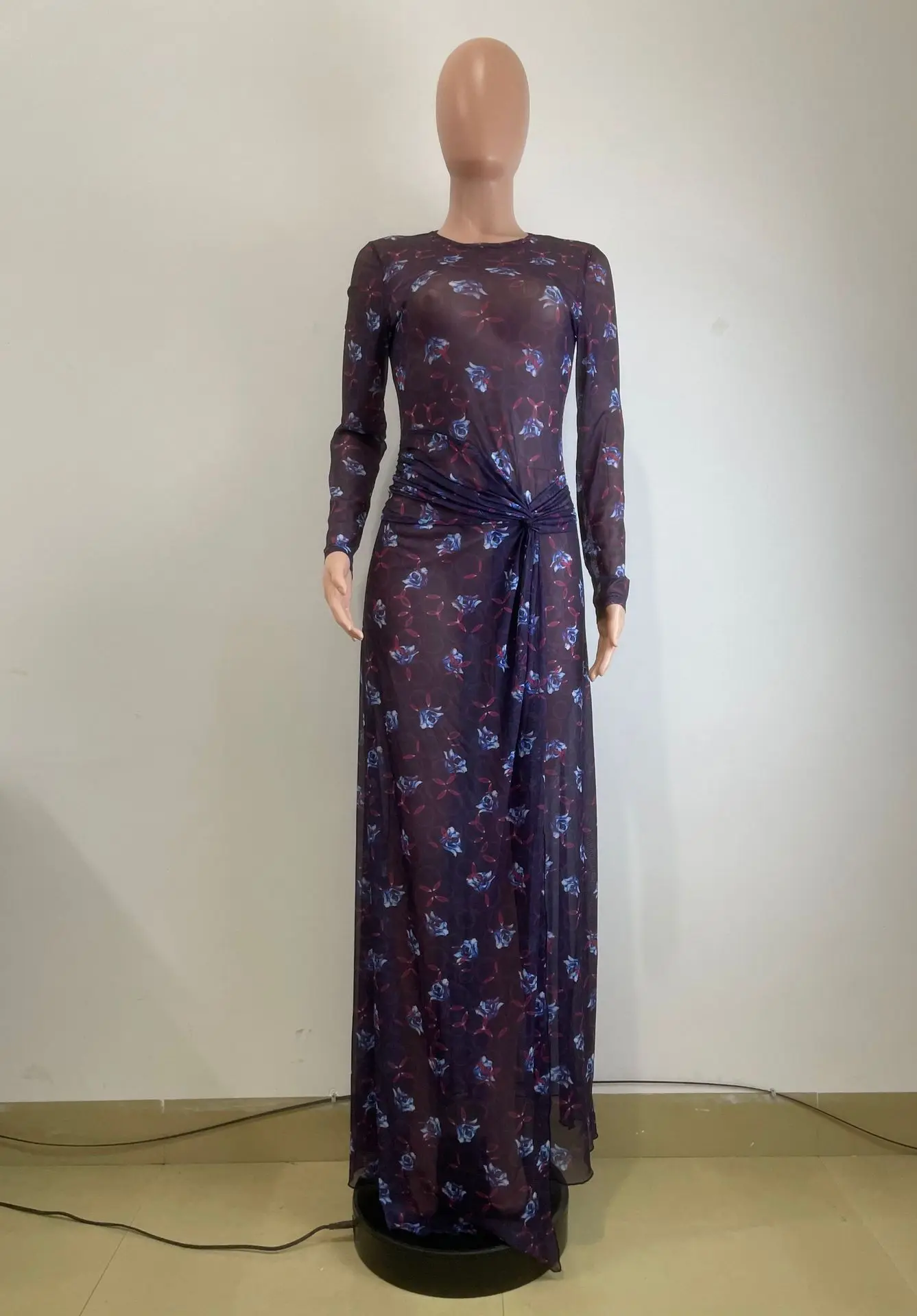 GLCMYAYA Women O-Neck Long Sleeve Print Split Maxi Long Dress 2025 Fall Autumn Evening Party Vacation Birthday Dresses Vestidos GLCMYAYA Women O-Neck Long Sleeve Print Split Maxi Long Dress 2025 Fall Autumn Evening Party Vacation Birthday Dresses Vestidos