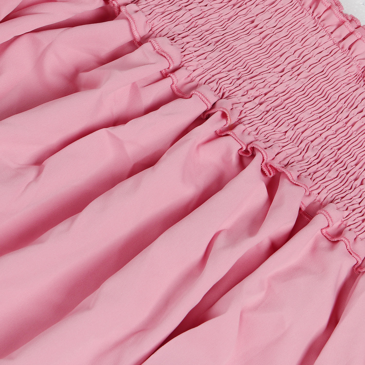 CM.YAYA Chic Women Cascading Ruffles Petal Off Shoulder Long Sleeve Smock Dress 2022 Big Swing Loose Blouse Sundress Vestidos