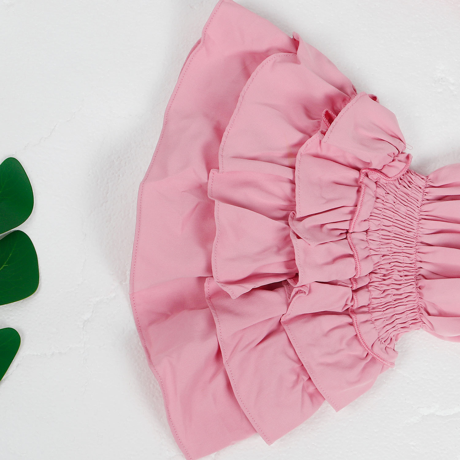 CM.YAYA Chic Women Cascading Ruffles Petal Off Shoulder Long Sleeve Smock Dress 2022 Big Swing Loose Blouse Sundress Vestidos